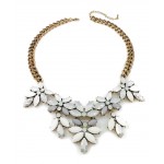 Aurora Ivory Opal Wreath Statement Necklace Set